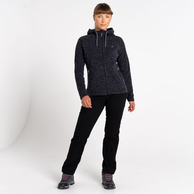 Out & Out wandelfleece met volledige rits voor dames - Zwart