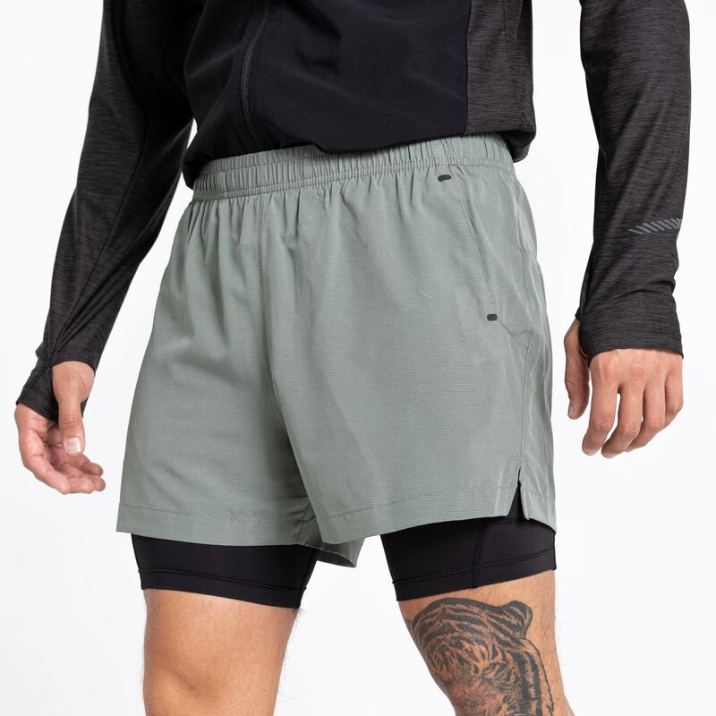 Dare 2b Recreate Ii - Short de fitness imperméable pour homme, vert sauge