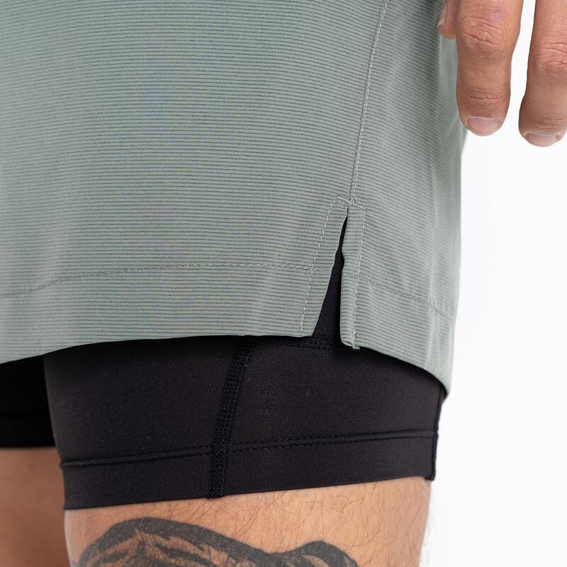 Dare 2b Recreate II Short de fitness à séchage rapide pour homme Vert sauge