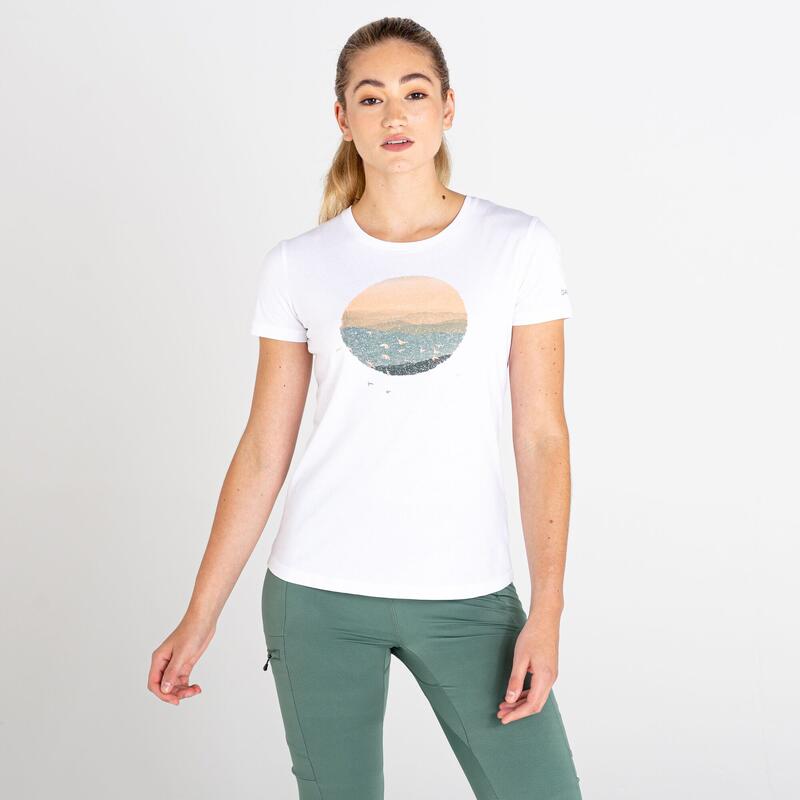 Peace of Mind Kurzärmeliges Fitness-T-Shirt für Damen - Weiß