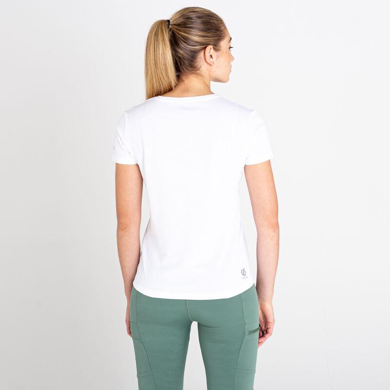 Peace of Mind fitness-T-shirt met korte mouwen voor dames - Wit