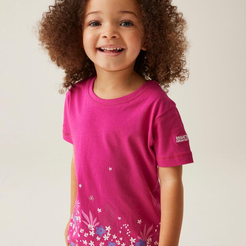 Peppa Wutz Kurzärmeliges Walkingshirt für Kinder - Pink