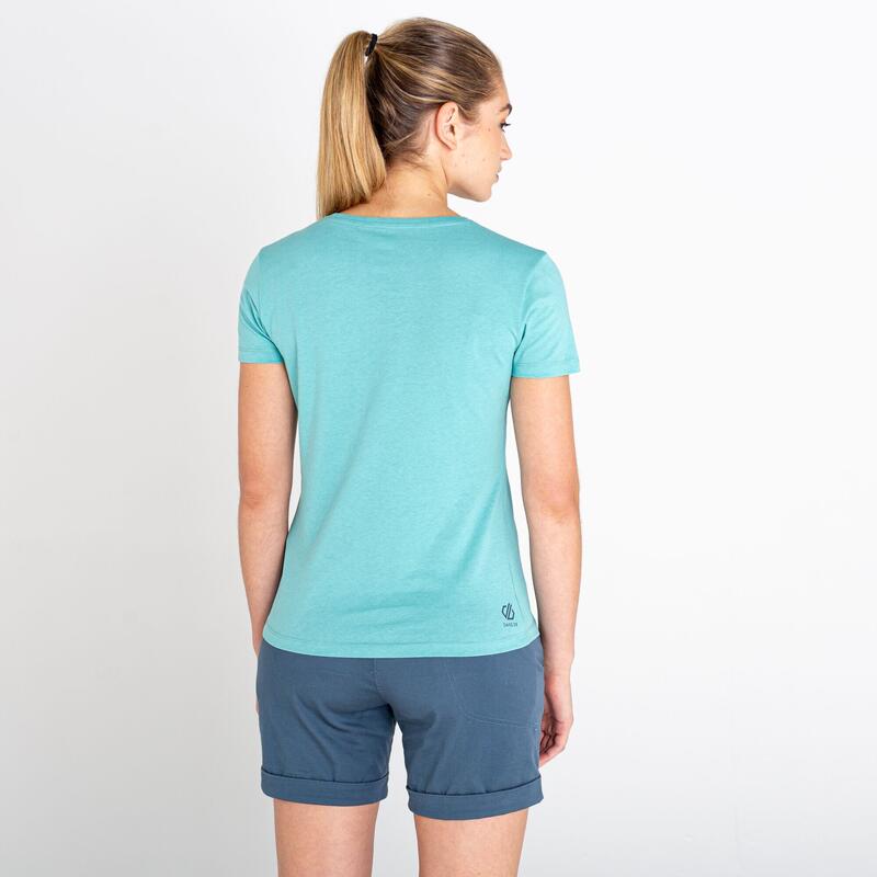 Peace of Mind fitness-T-shirt met korte mouwen voor dames - Blauw