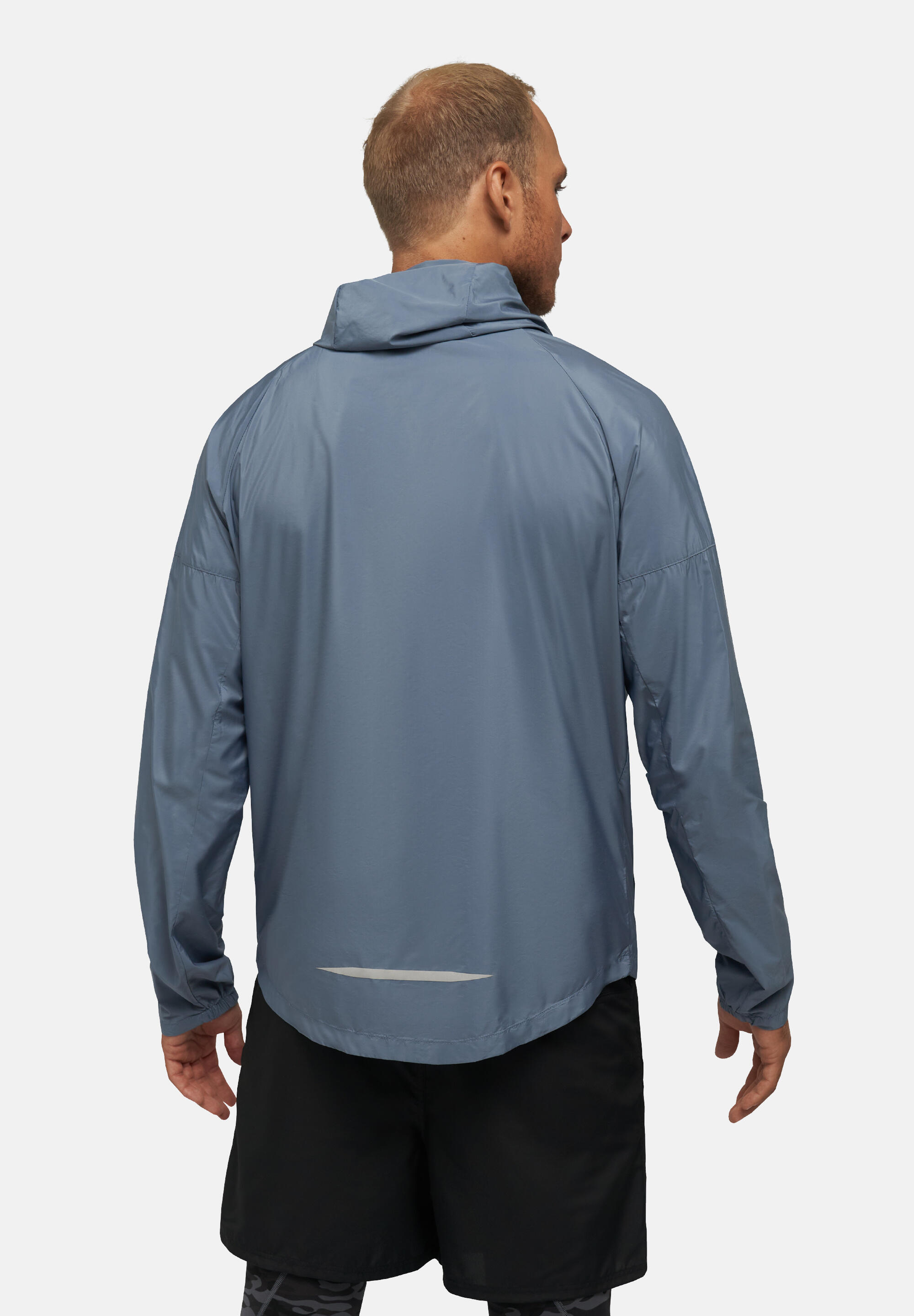 Windjacke Herren Windbreaker Laufjacke mit Kapuze hellblau 4/5