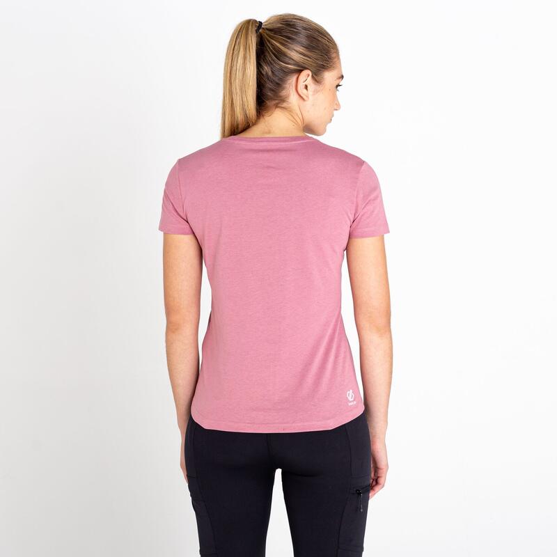 Peace of Mind Kurzärmeliges Fitness-T-Shirt für Damen - Pink