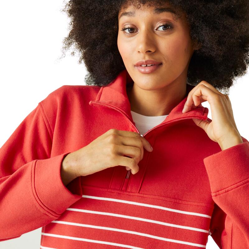Het Bayletta sweatshirt met halve knopenlijst voor dames