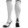 Chaussette de Compression Femme et Homme (20-30mmHg Classe 2) (blanc/noir, S-M)