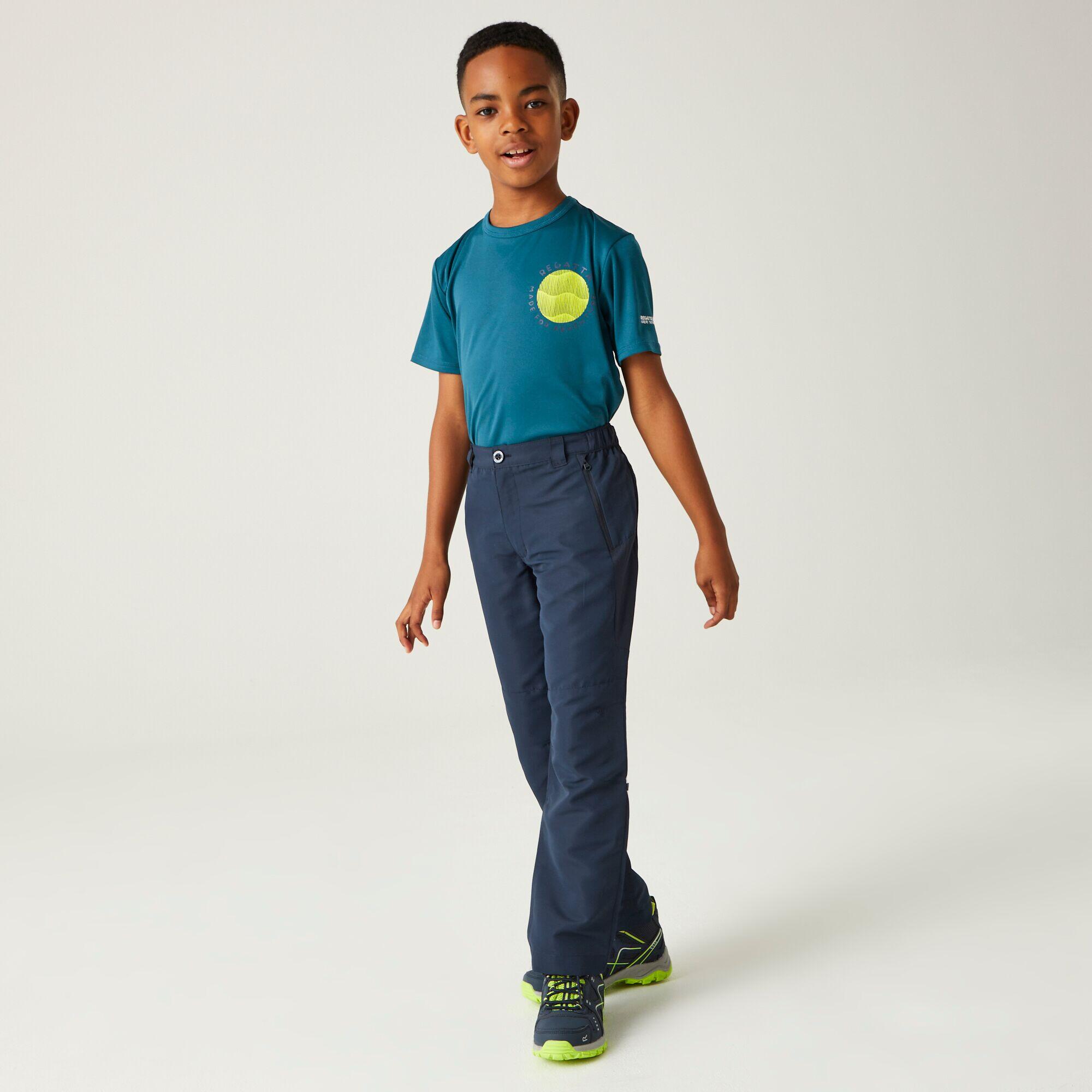 Pantalón senderismo niño ligero Regatta Sorcer VI, navy blue 3/5