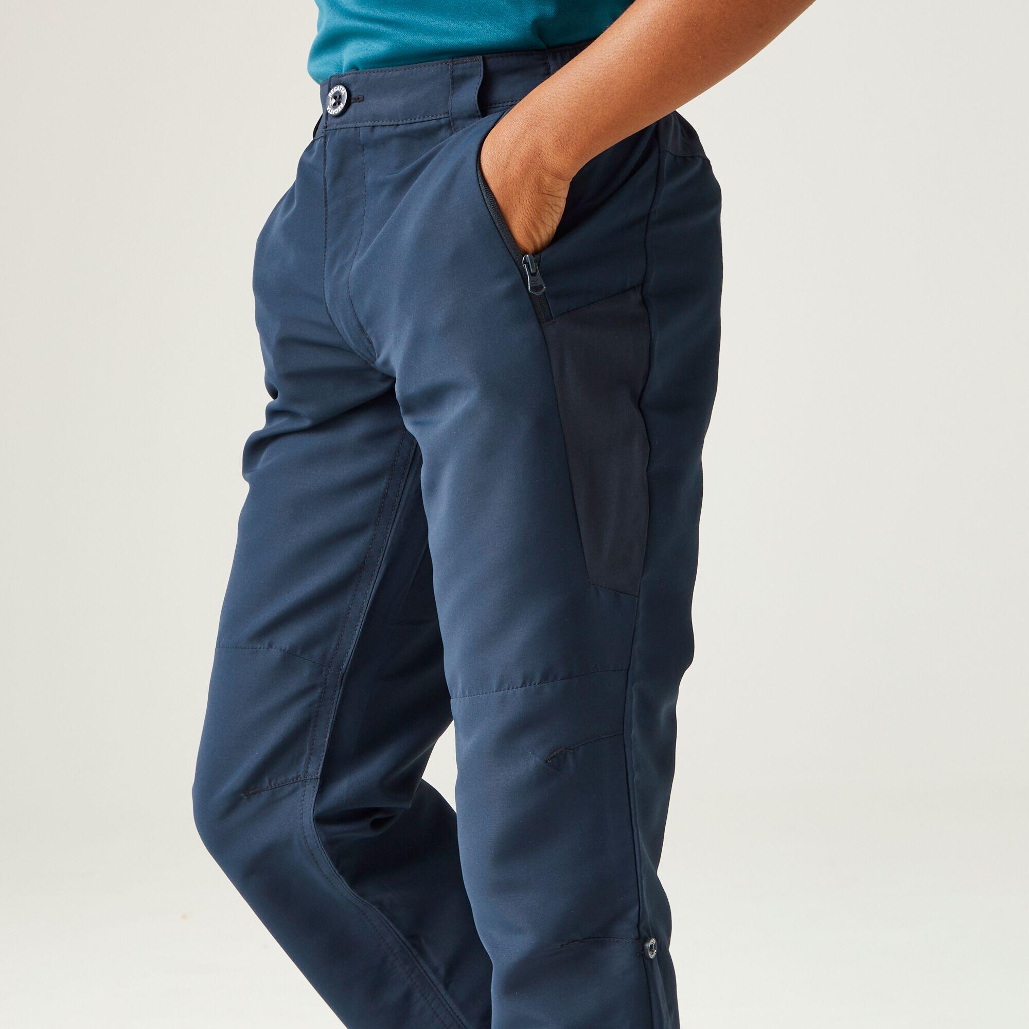 Pantalón senderismo niño ligero Regatta Sorcer VI, navy blue 4/5
