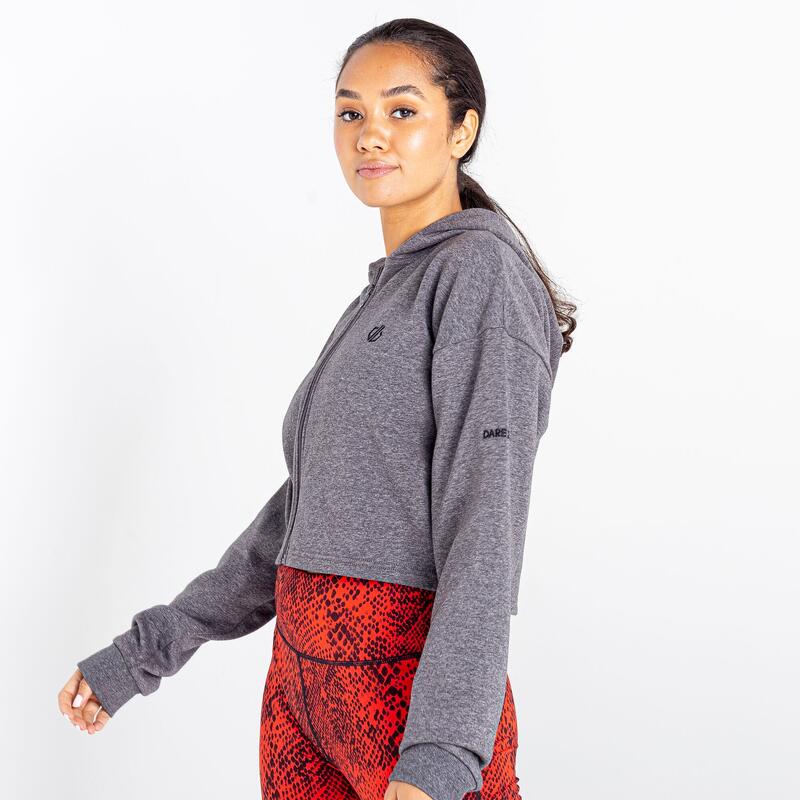 Lounge About Sweat de de randonnée courte à capuche pour femme - Gris