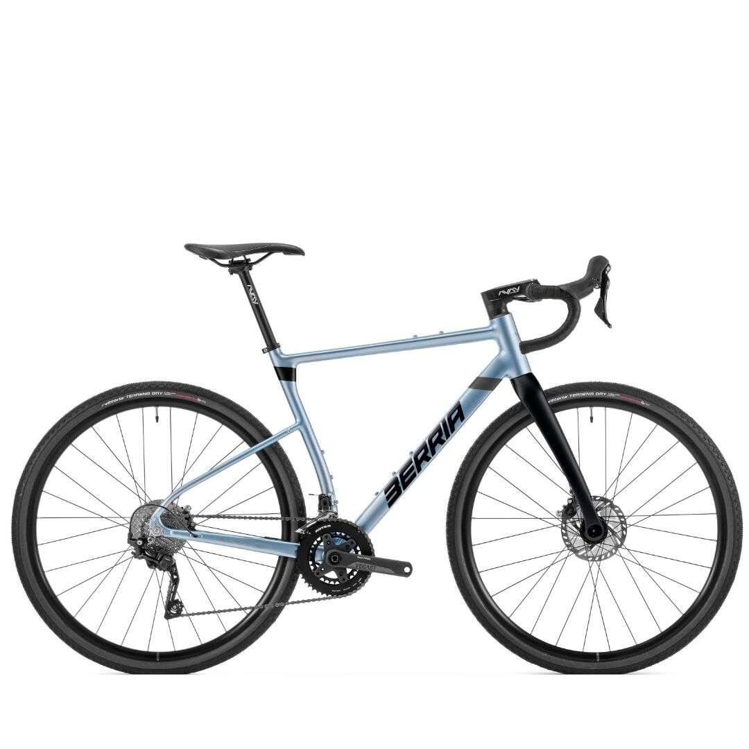 BERRIA Refurbished - Gravel Bike Leicht, Scheibenbremsen - Belador Allroad HPR4, blau