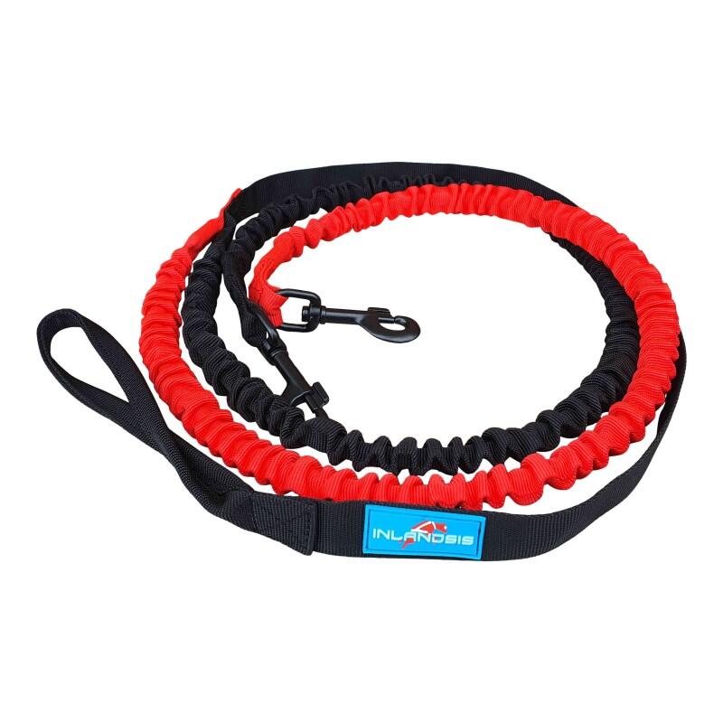 Inlandsis - Laisse Cani-vtt 2 Chiens Twinjor – Inlandsis - Laisse - Rouge - 170cm - Decathlon