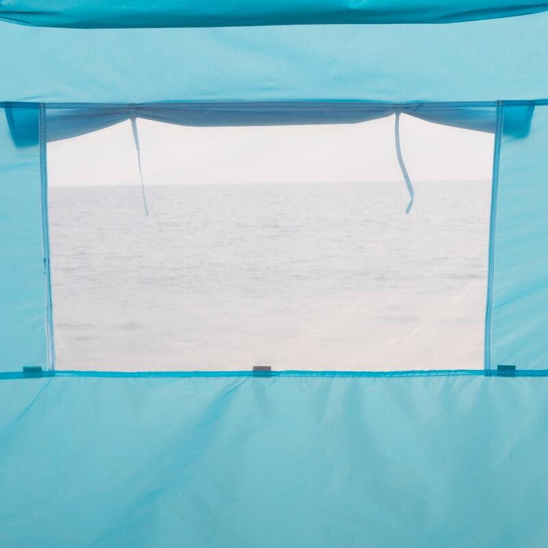 Aktive Tenda corta-vento e de praia para 4 pessoas com chão, porta e janelas