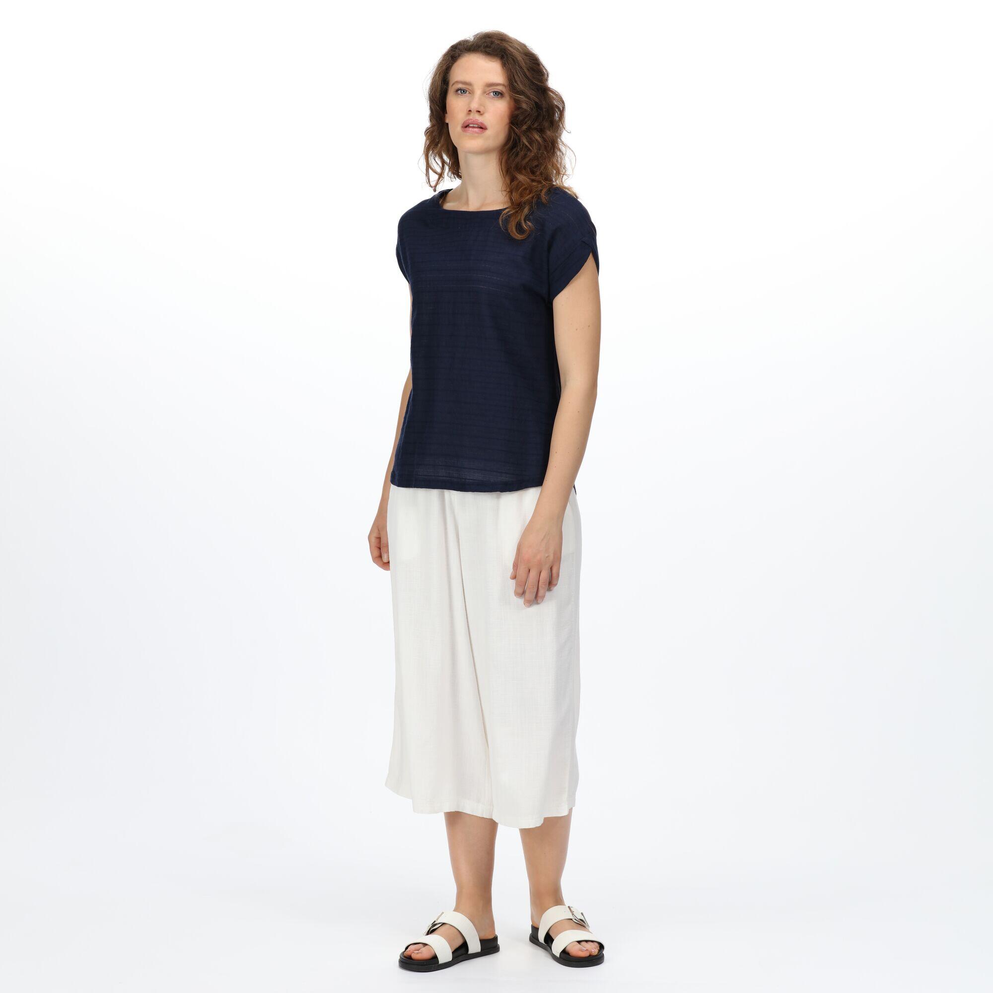 Adine Women's Walking Short Sleeve T-Shirt - Navy 3/5