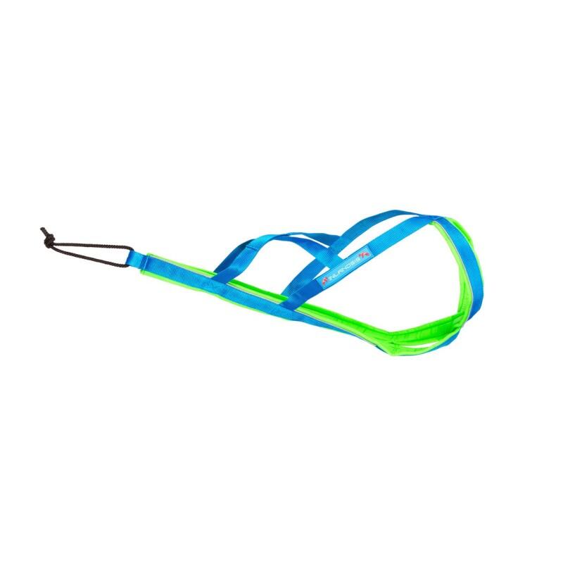 Inlandsis - Polar Quest - Harnais Canicross, Mushing - Harnais Pour Chien - Bleu|vert - 42 M/l - Decathlon