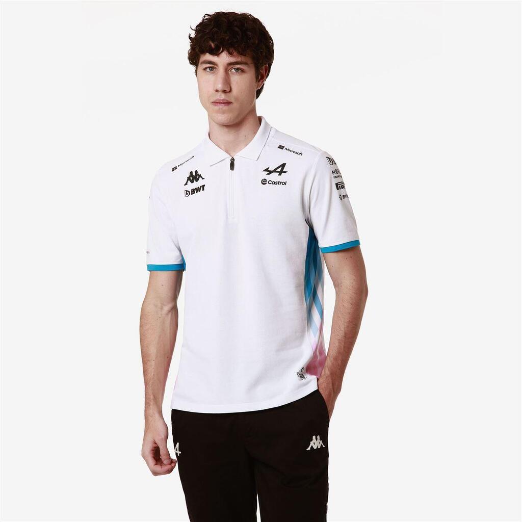 Kappa Men's Adrem White/Turquoise Polo Shirt