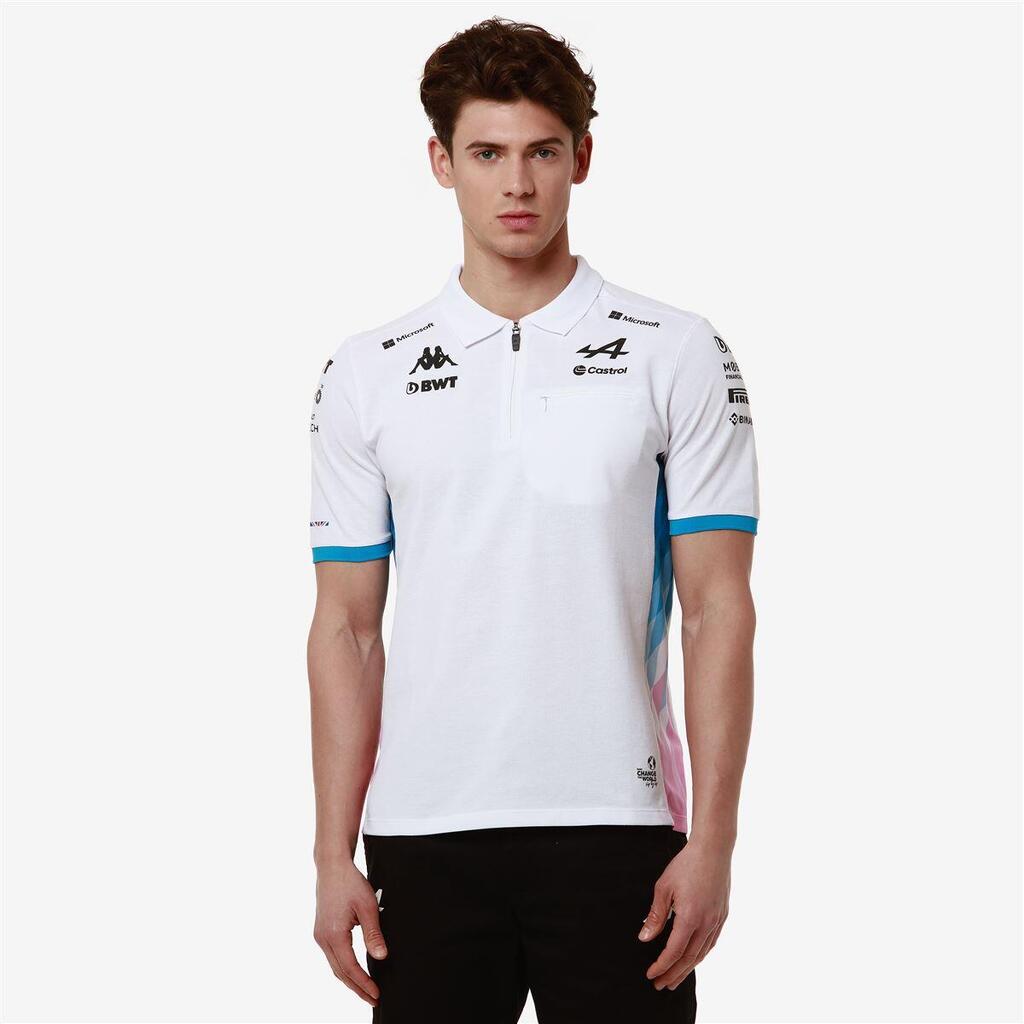Kappa Men's Adram White/Turquoise Polo Shirt