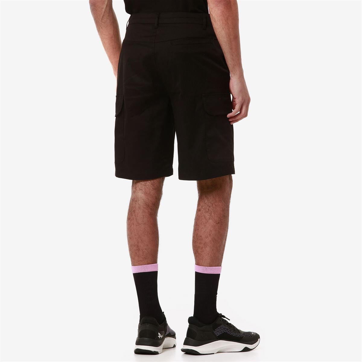 Pantaloncini sportivi da uomo in cotone nero da abbigliamento racing 4/7