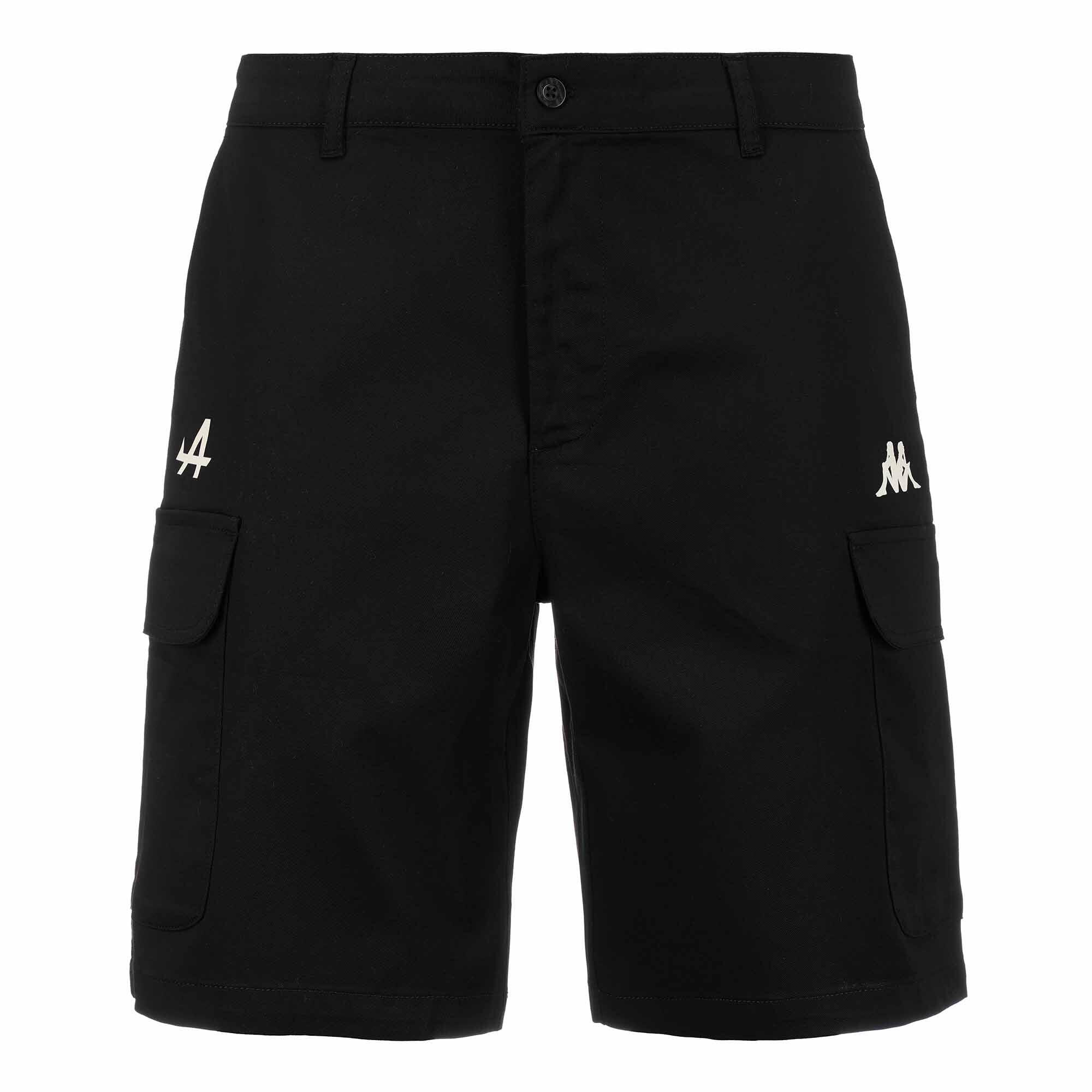 Pantaloncini sportivi da uomo in cotone nero da abbigliamento racing 6/7