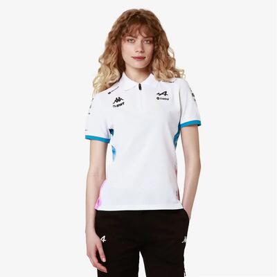 Polo Donna Kappa Adrew Nero/Turchese