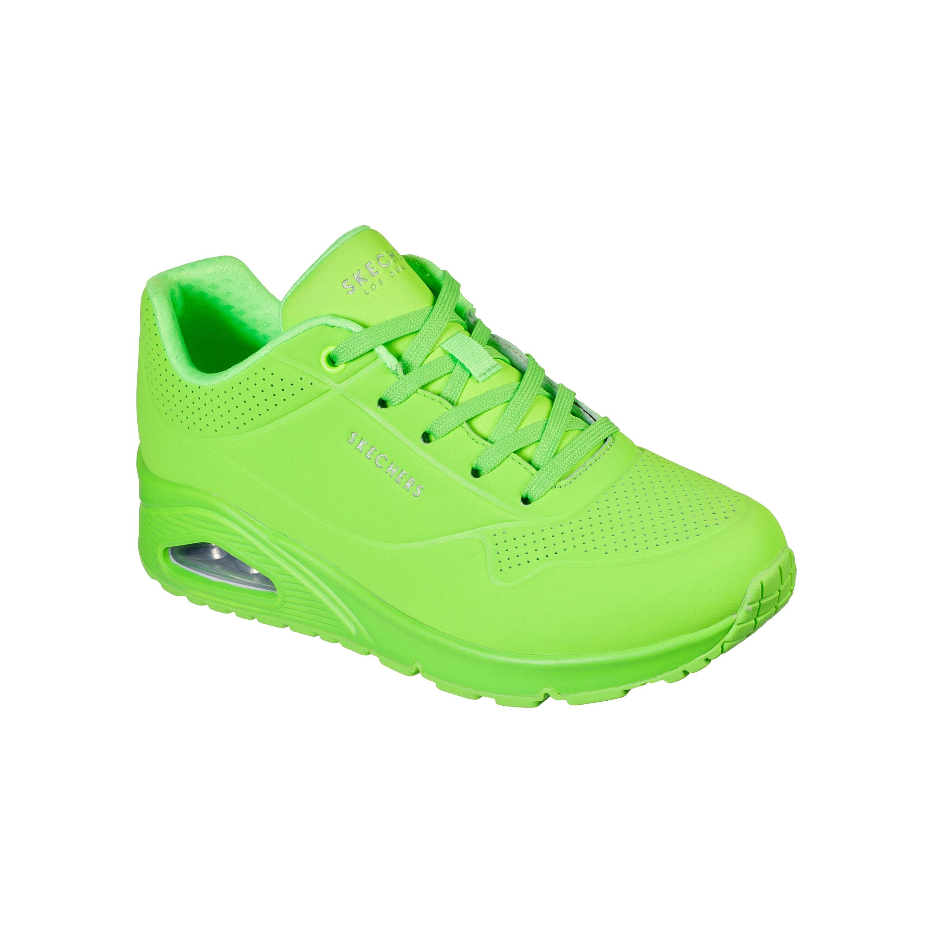Schoen Skechers Neon Durabuck Lace Up Sneaker voor vrouwen 4/5