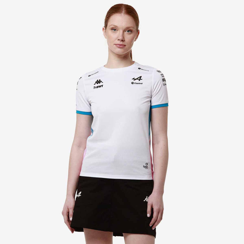 Women's Kappa Adoliw Alpine F1 White Sports Jersey
