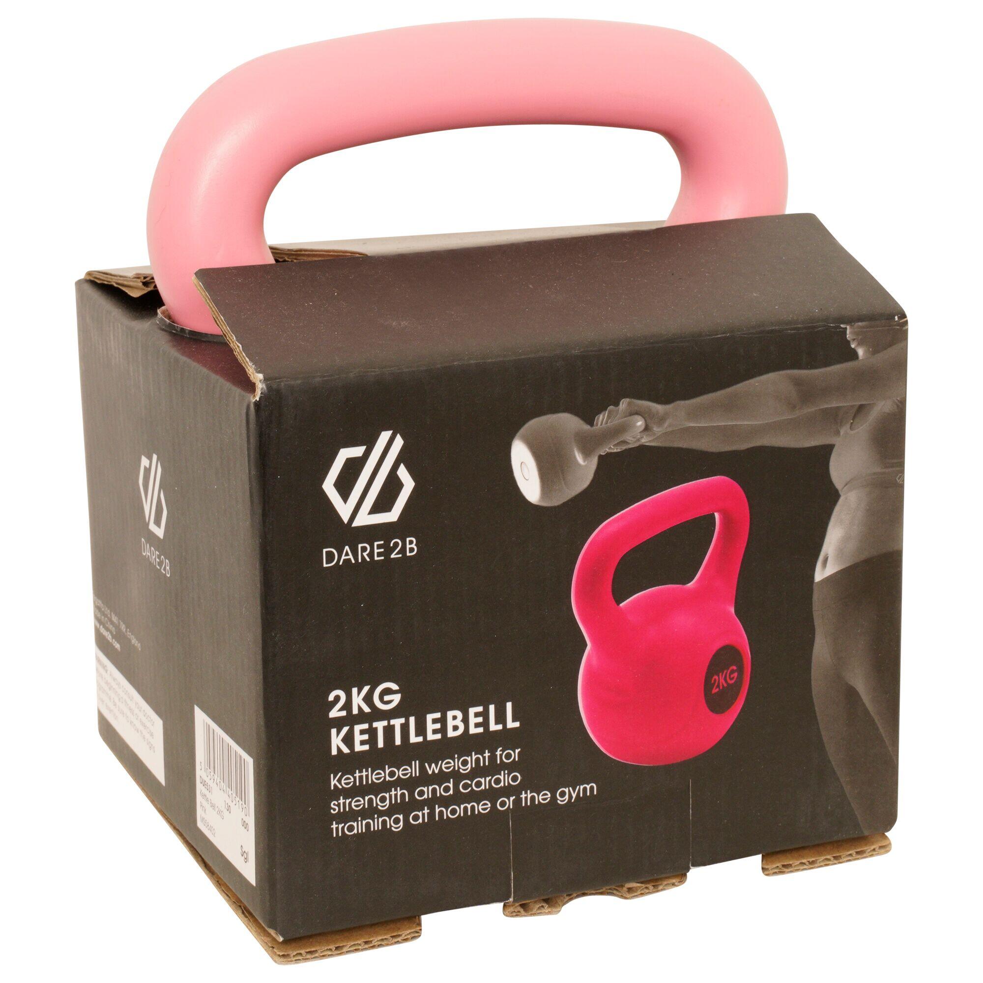 DARE 2B Adults' Home Fitness 2KG Kettlebell - Pink