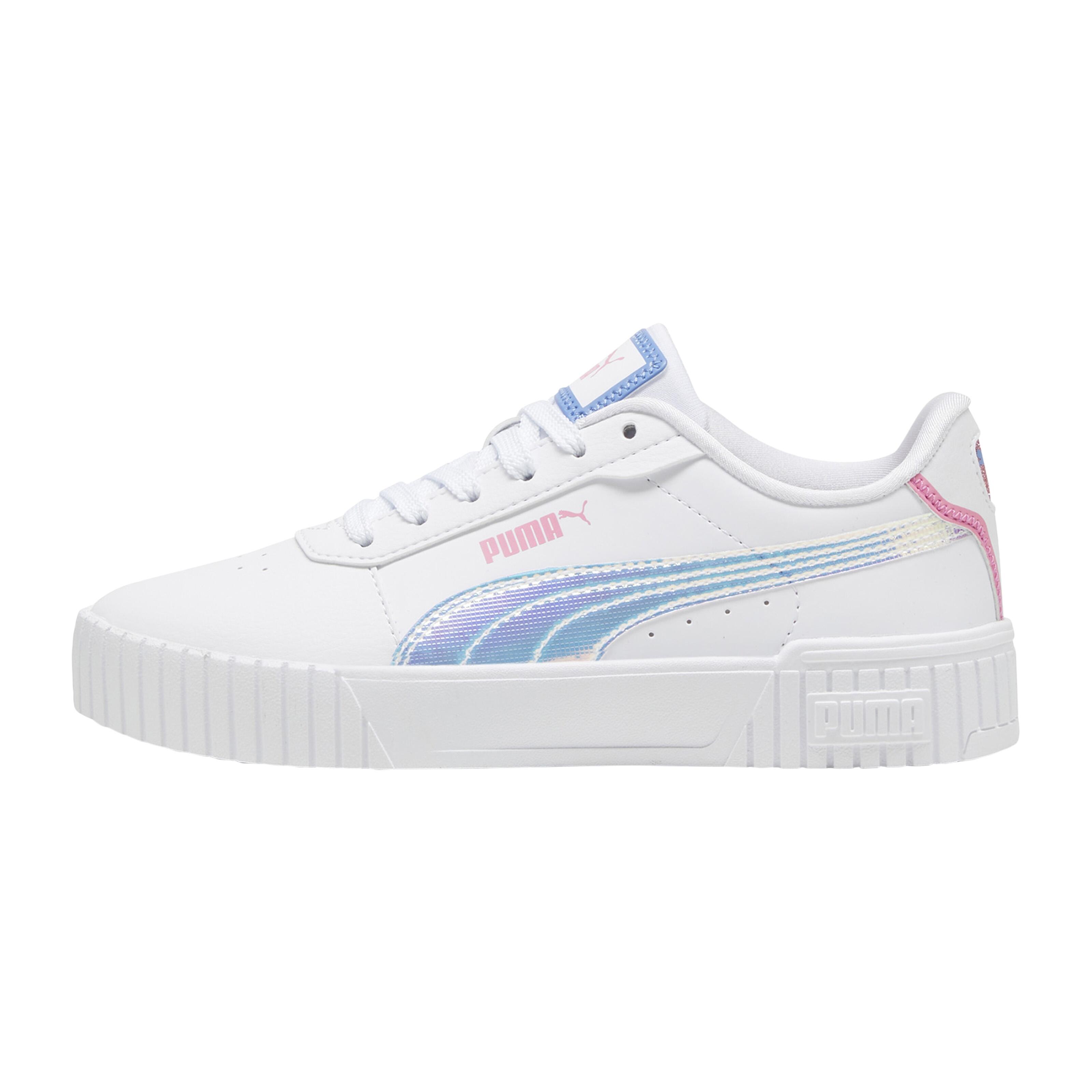 Puma - Basket À Lacets Junior Puma Carina Deep Dive - Enfant - Baskets - Blanc - 36 - Decathlon
