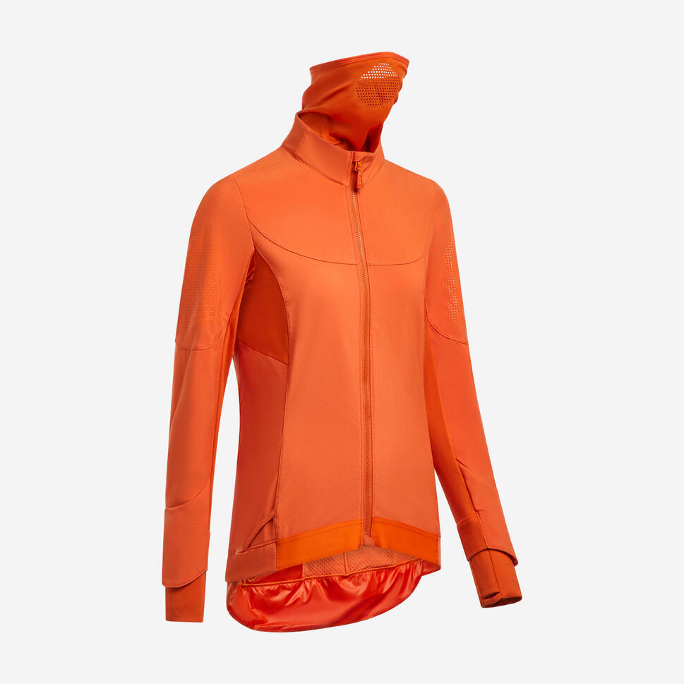 ROCKRIDER Refurbished Womens Winter Mountain Biking Jacket - Orange - A Grade