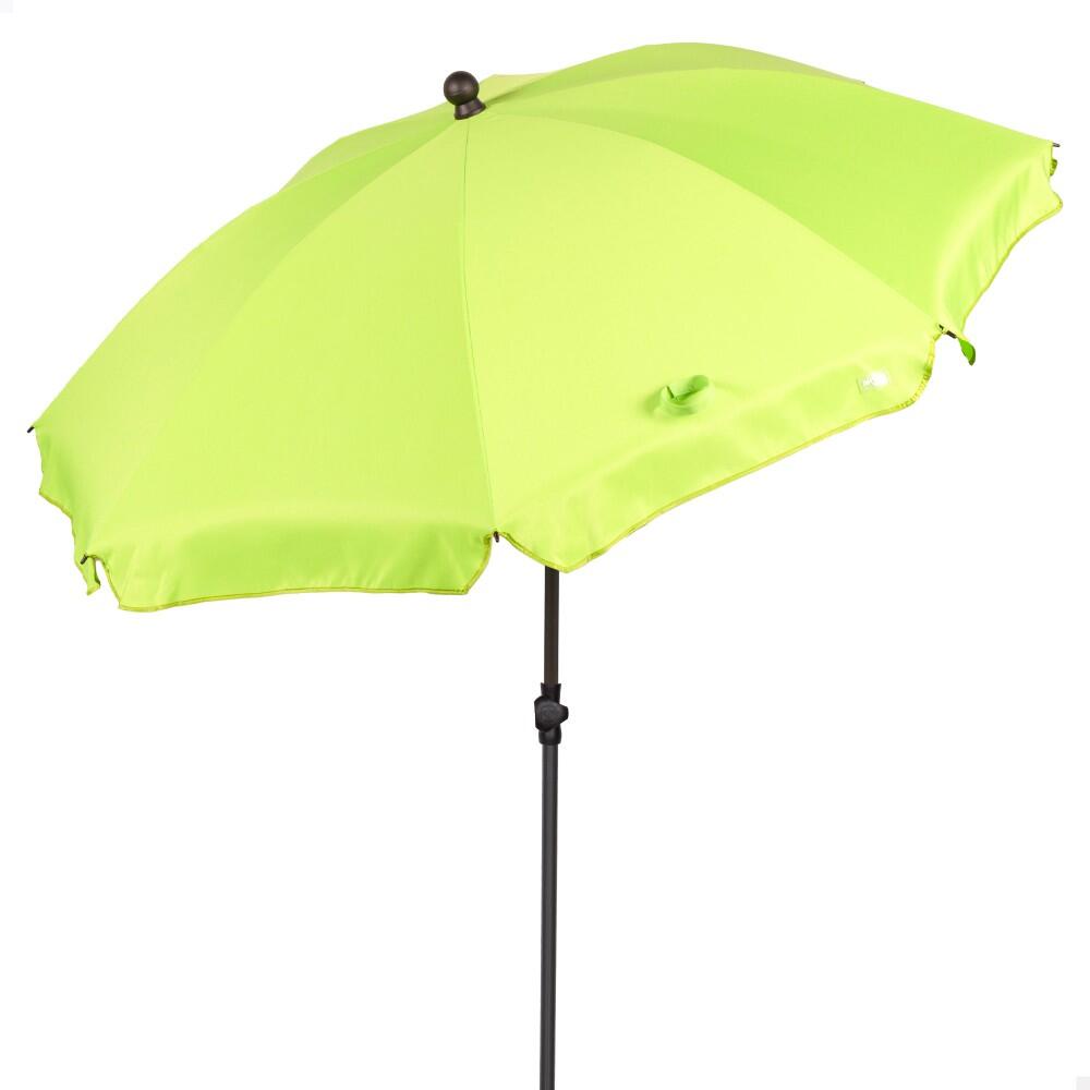 Aktive beach guarda-sol grande inclinável verde 200 cm uv30