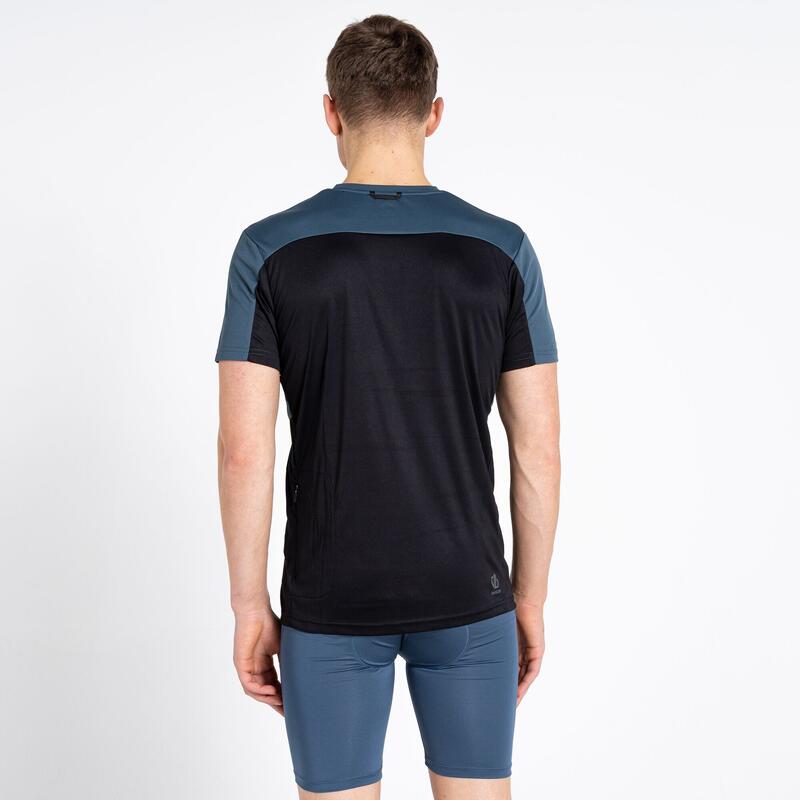 Aces III T-shirt Fitness zippé à moitié pour homme - Noir
