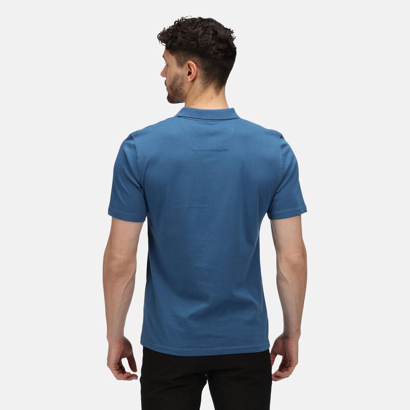 Sinton Polo Fitness à manches courtes pour homme - Bleu