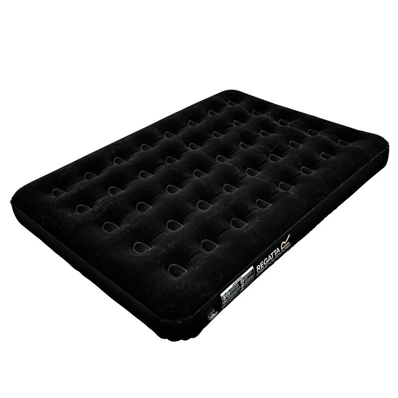 Flock Matelas gonflable de camping pour deux personnes adultes - Le noir