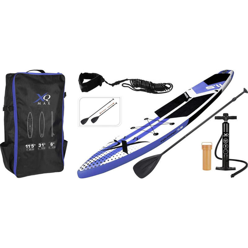 XQ MAX Touring felfújható állószörf, dupla rétegű, kék színű, 350x79x15cm