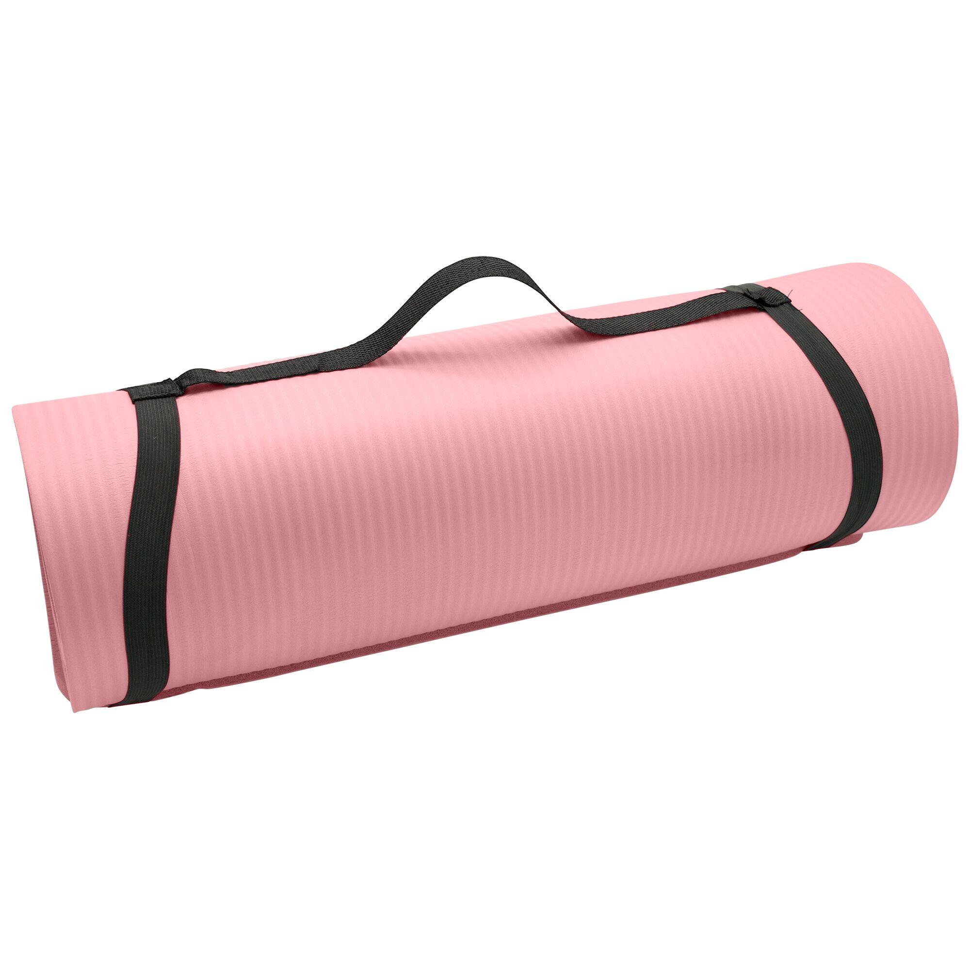 Adults' Home Fitness Yoga Mat - Pale Pink 4/4
