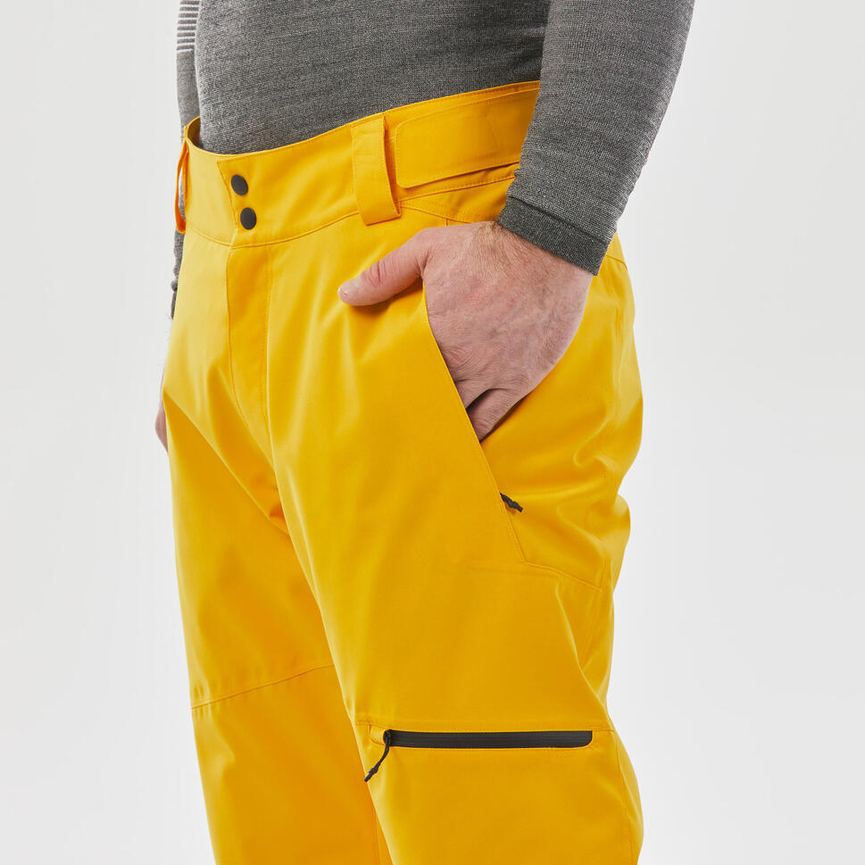 Refurbished Mens Warm Ski Trousers Regular 500 - Yellow - D Grade 5/6