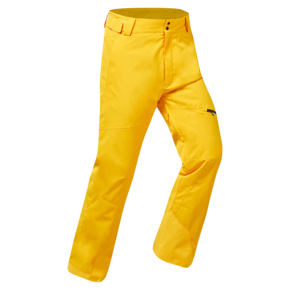 WEDZE Refurbished Mens Warm Ski Trousers Regular 500 - Yellow - D Grade