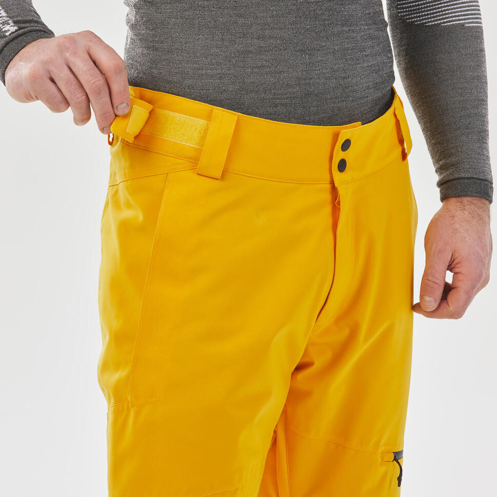 Refurbished Mens Warm Ski Trousers Regular 500 - Yellow - D Grade 4/6