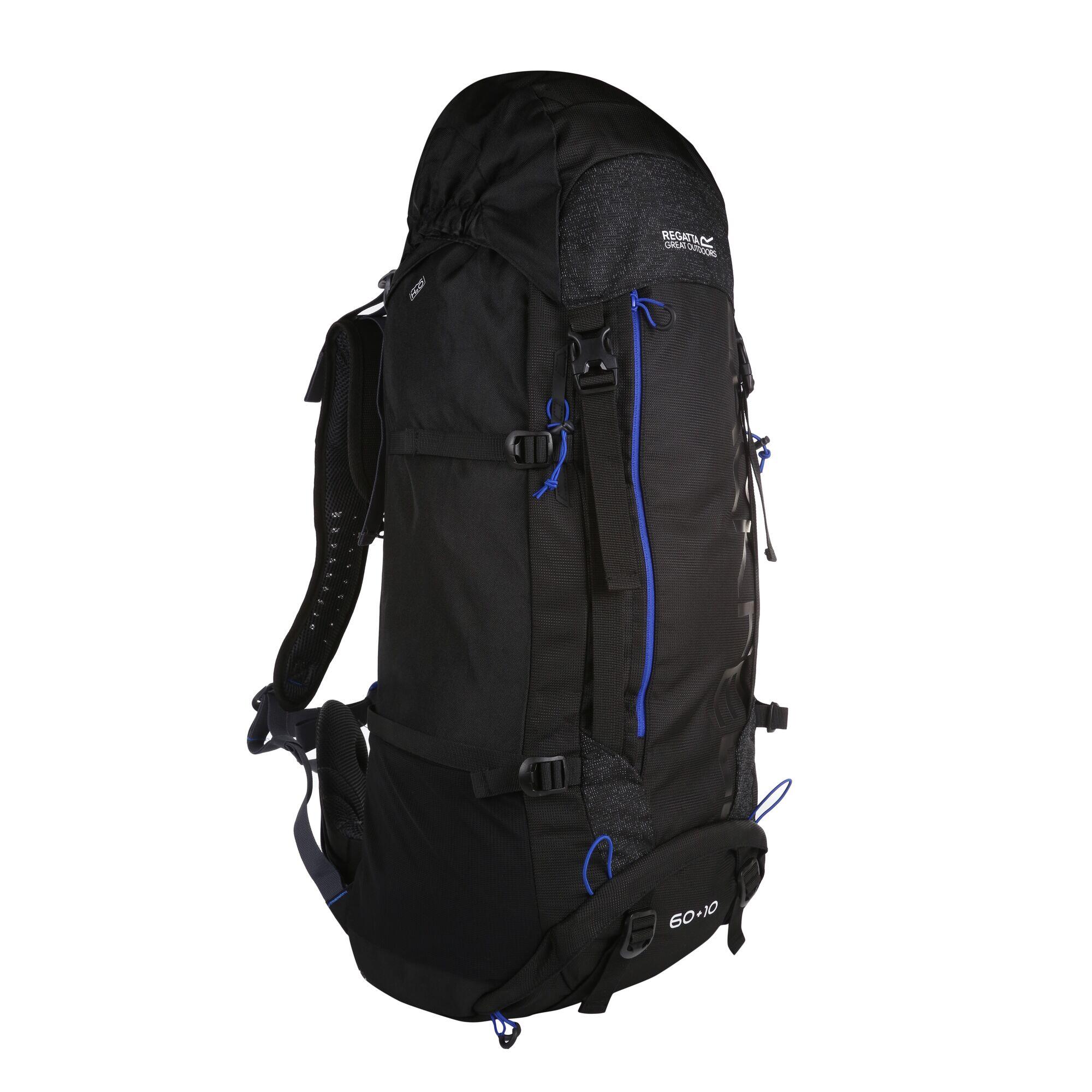 REGATTA Blackfell III 60+10L Adults' Unisex Hiking Rucksack - Surf Spray Black