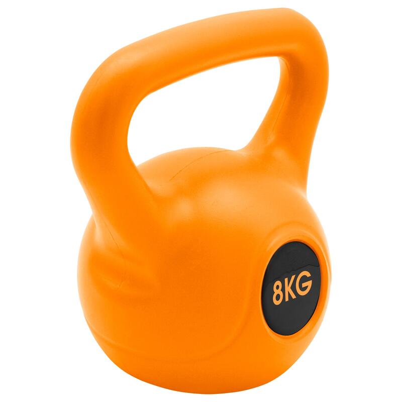 Kettlebell de fitness de maison 8 Kg pour adulte - Orange