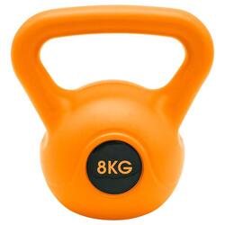 Kettlebell 8kg voor thuisfitness voor volwassenen - Oranje