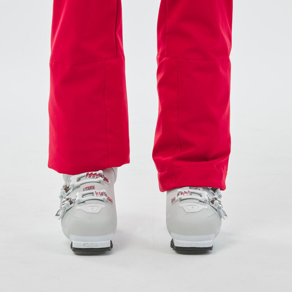 Refurbished Womens Ski Trousers 500 Slim - Red - A Grade 4/7