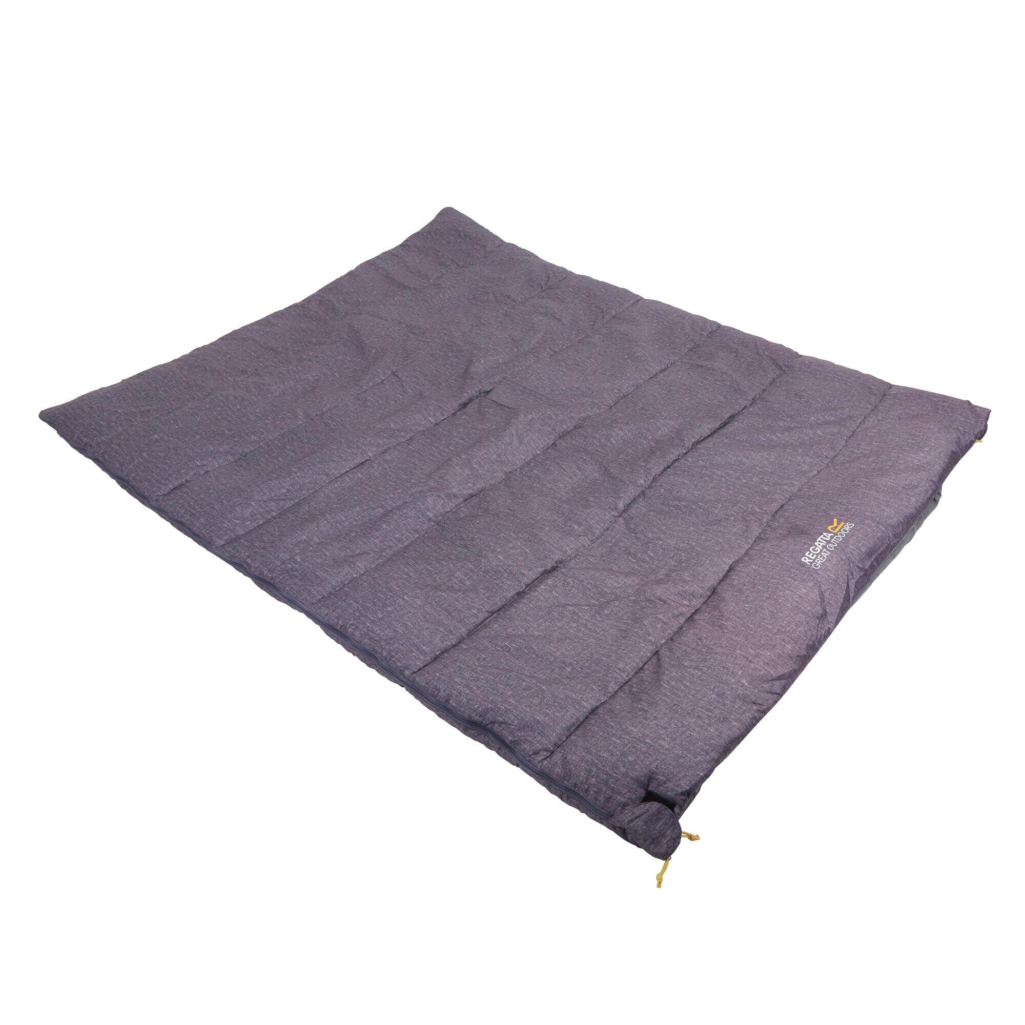 Maui Double Adults' Camping Sleeping Bag - Grey Marl 1/4