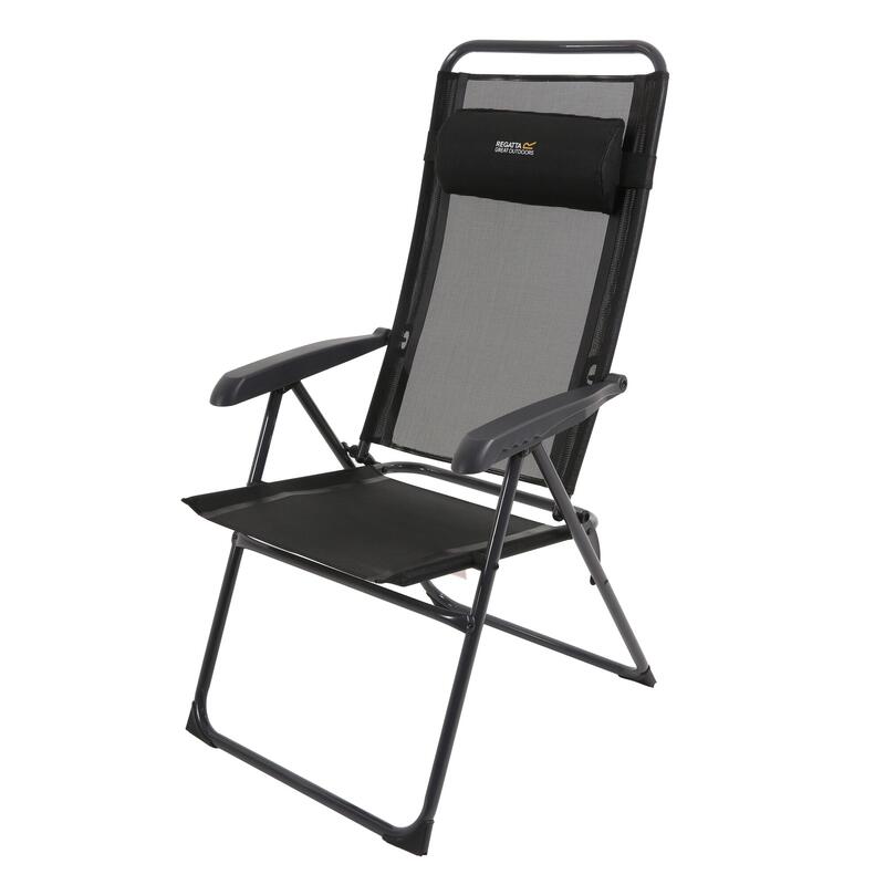 Colico campingstoel met harde armleuningen voor volwassenen - Zwart