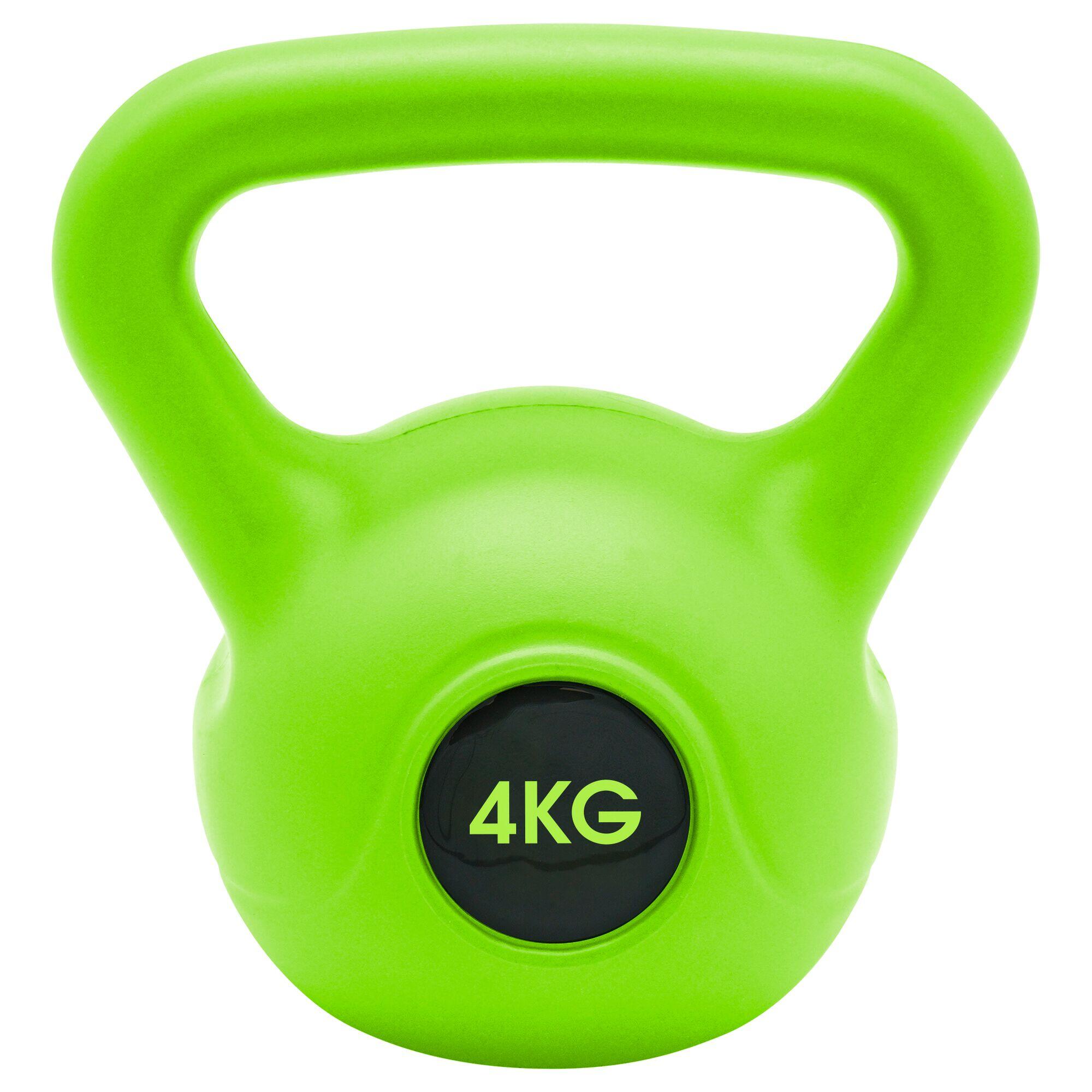 Adults' Home Fitness 4KG Kettlebell - Green 1/3