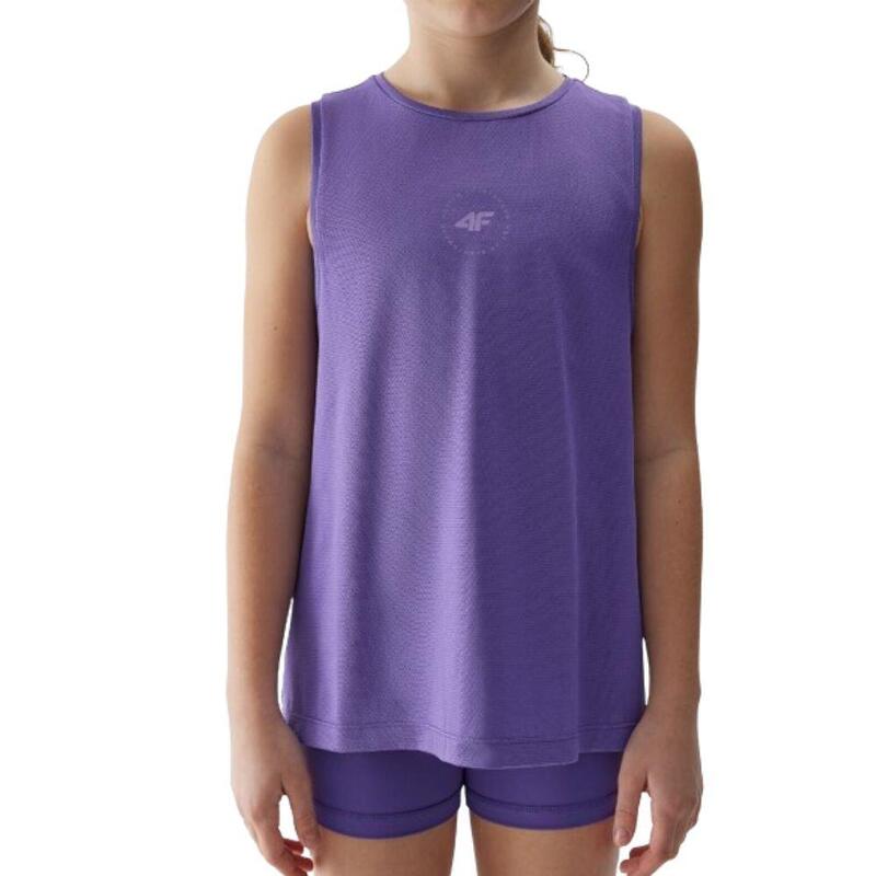 CAMISETA DEPORTIVA TIRANTES NIÑA 4F TFTSF695. Violeta