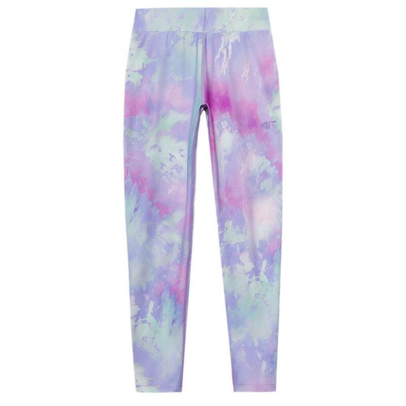 LEGGINGS DEPORTIVOS DE SECADO RÁPIDO PARA NIÑA 4F TFTIF222. VIOLETA