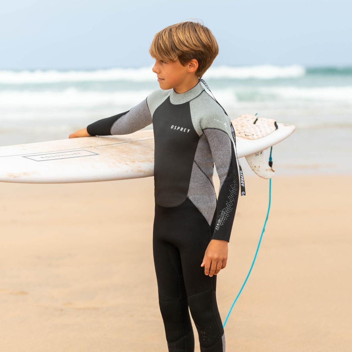Osprey Kids Zero 5mm Wetsuit | Full Length Winter Neoprene Wetsuit, Grey 2/6