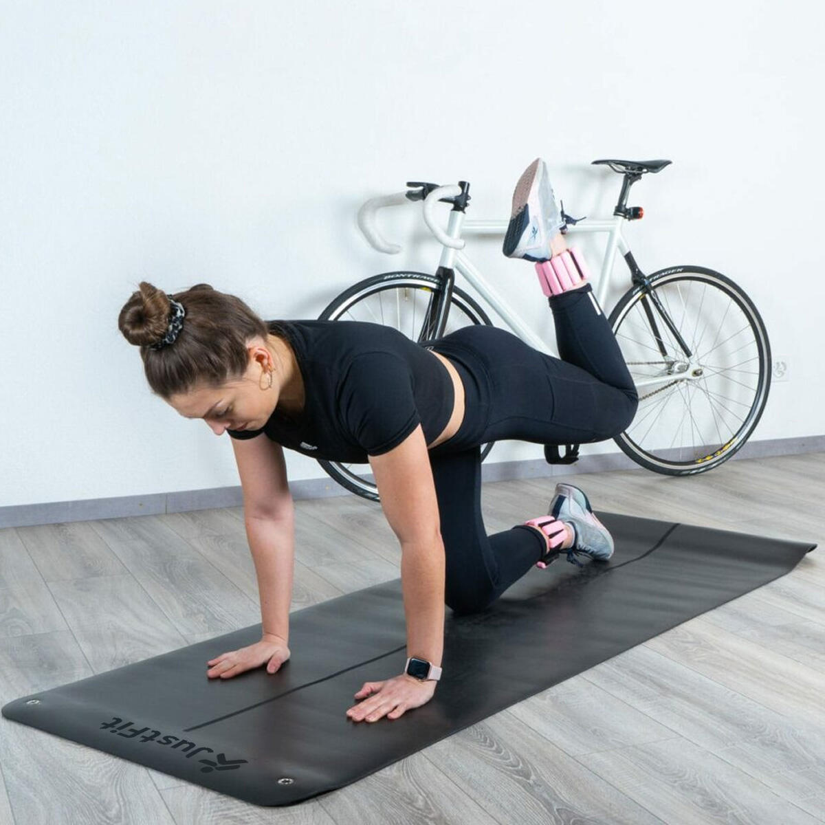 Tapis de yoga gym fitness caoutchouc 183x68x0.5cm JustFit 4/5