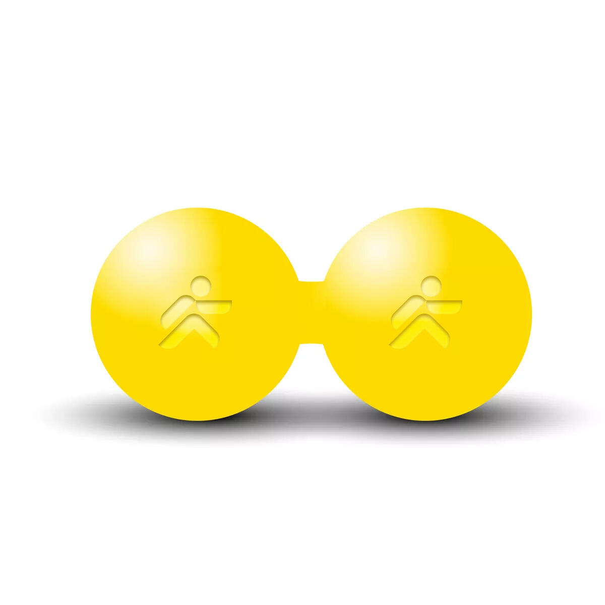 Gladiatorfit - Double Balle De Massage En Ébonite "foam Ball" Ø 6cm Justfit - Balle De Massage - Jaune|rouge - Taille Unique - Decathlon